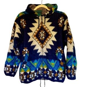 Artesanias Tuntaquimba Ecuadorian Southwest Wool Jacket‎ Size Medium